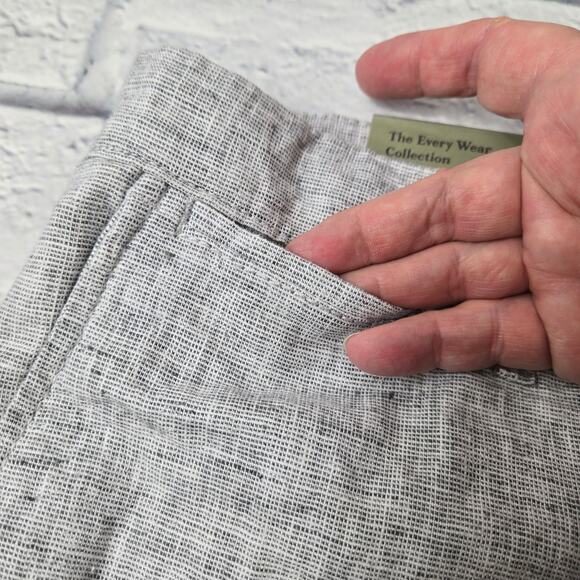 NWT Goodfellow Men's Linen Blend Shorts Gray Flat Front Every Wear Preppy sz 36 - Picture 4 of 12